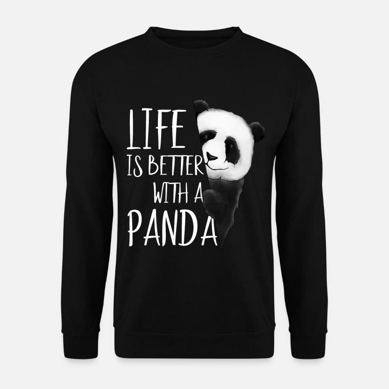 Life is better with a Panda gift - Unisex Sweatshirt - black