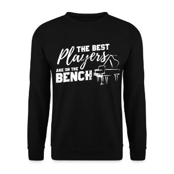 Piano The Best Players Are On The Bench - Unisex Sweatshirt - black - Front - Alina (178cm) & Michal (187cm)