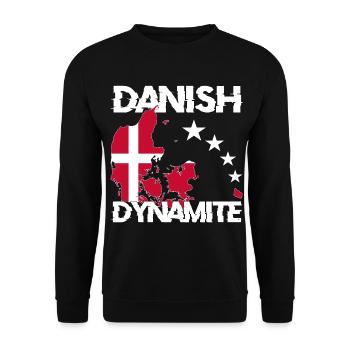 Denmark flag danish dynamite gift - Unisex Sweatshirt - black - Front - Alina (178cm) & Michal (187cm)