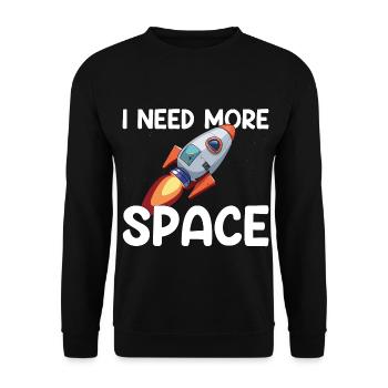 Cadeau de citation de l’univers spatial de fusée - Sweat-shirt Unisexe - noir - Devant - Alina (178cm) & Michal (187cm)