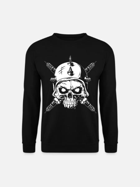 totenkopf 01 shirt tuning tattoo metal biker öl - Unisex Pullover - Schwarz