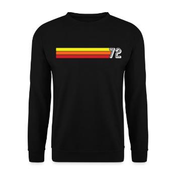 Retro 1972 t-shirt 72 vintage 1972 - Unisex Sweatshirt - black - Front - Alina (178cm) & Michal (187cm)