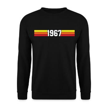 T-shirt rétro 1967 67 millésime 1967 - Sweat-shirt Unisexe - noir - Devant - Alina (178cm) & Michal (187cm)