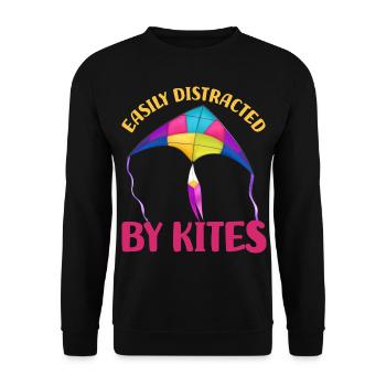 Cerf-volant - Sweat-shirt Unisexe - noir - Devant - Alina (178cm) & Michal (187cm)