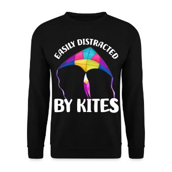 Kite flying gifts | Hang gliding - Unisex Sweatshirt - black - Front - Alina (178cm) & Michal (187cm)