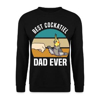 Nymphensittiche | Nymphensittich Haustier Geschenk - Unisex Pullover - Schwarz - Vorne - Alina (178cm) & Michal (187cm)