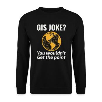GIS Witz Kartografie Nerd Geospatial Humor - Unisex Pullover - Schwarz - Vorne - Alina (178cm) & Michal (187cm)