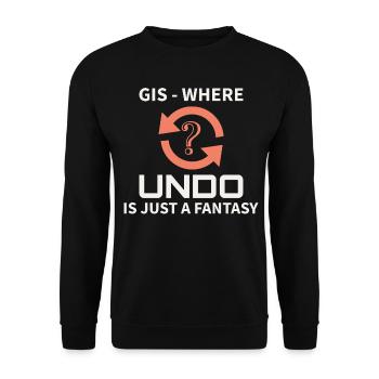 GIS Undo Fantasy Data Mapping Errors - Unisex Sweatshirt - black - Front - Alina (178cm) & Michal (187cm)