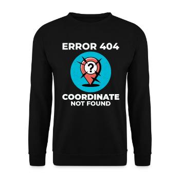 Question Mark Pin Lost Location GIS Error - Unisex Sweatshirt - black - Front - Alina (178cm) & Michal (187cm)