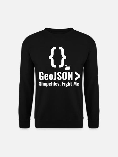 Debatte über GeoJSON-Shapefiles GIS-Datenformat - Unisex Pullover - Schwarz