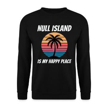 Null Island Géolocalisation SIG Cartographie Humour - Sweat-shirt Unisexe - noir - Devant - Alina (178cm) & Michal (187cm)