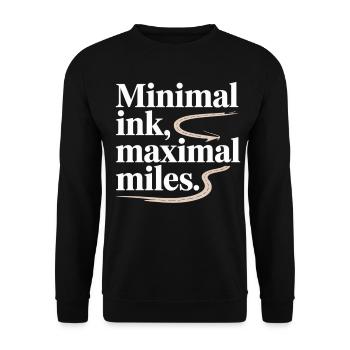 Minimale Tinte Maximale Meilen GIS-Straßenkarte - Unisex Pullover - Schwarz - Vorne - Alina (178cm) & Michal (187cm)