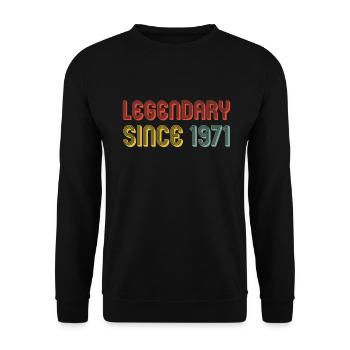 legendary since 1971 - Unisex Sweatshirt - black - Front - Alina (178cm) & Michal (187cm)