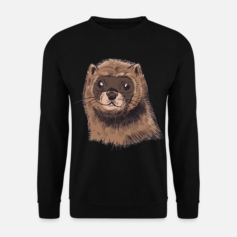 Mink ferret weasel gift idea - Unisex Sweatshirt - black