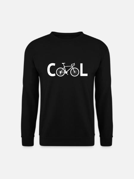 cool bike cyclist t-shirt cycling cool - Unisex Sweatshirt - black