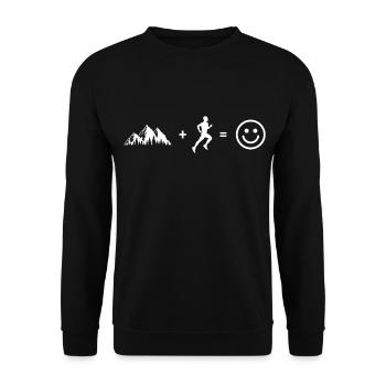 happy trail runner - Sweat-shirt Unisexe - noir - Devant - Alina (178cm) & Michal (187cm)
