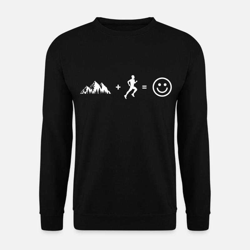 happy trail runner - Sweat-shirt Unisexe - noir
