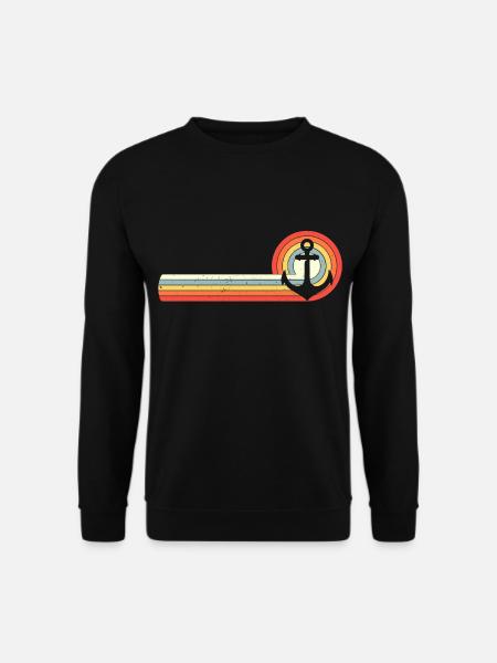 Vintage retro anker schiffsanker norddeutsch - Unisex Pullover - Schwarz