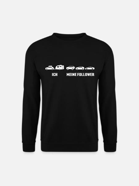 Wohnwagen camping ich meine follower - Unisex Pullover - Schwarz