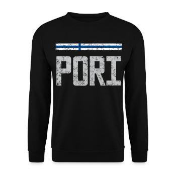 Pori - Unisex Pullover - Schwarz - Vorne - Alina (178cm) & Michal (187cm)