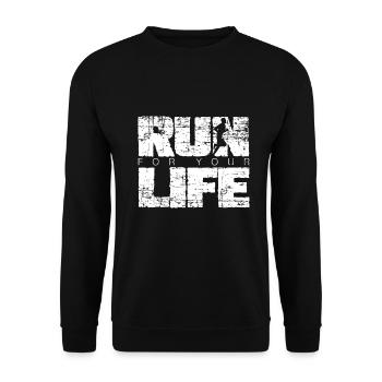 sportif - Sweat-shirt Unisexe - noir - Devant - Alina (178cm) & Michal (187cm)