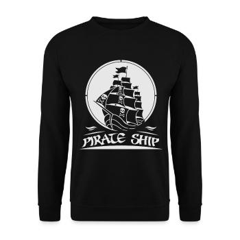 Pirat - Unisex Pullover - Schwarz - Vorne - Alina (178cm) & Michal (187cm)