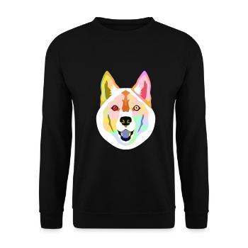 chien - Sweat-shirt Unisexe - noir - Devant - Alina (178cm) & Michal (187cm)