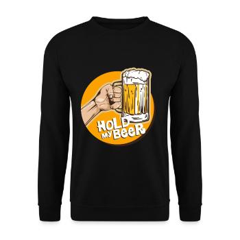 bière - Sweat-shirt Unisexe - noir - Devant - Alina (178cm) & Michal (187cm)