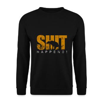 chien - Sweat-shirt Unisexe - noir - Devant - Alina (178cm) & Michal (187cm)