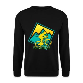 bicycle - Unisex Sweatshirt - black - Front - Alina (178cm) & Michal (187cm)
