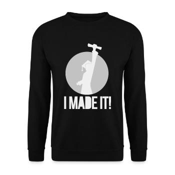 Graduation Graduation Gift - Unisex Sweatshirt - black - Front - Alina (178cm) & Michal (187cm)