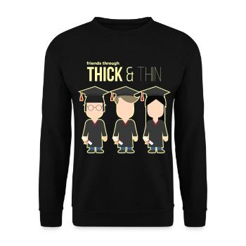 Graduation Graduation Gift - Unisex Sweatshirt - black - Front - Alina (178cm) & Michal (187cm)