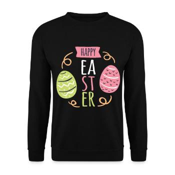 Ostern - Unisex Pullover - Schwarz - Vorne - Alina (178cm) & Michal (187cm)