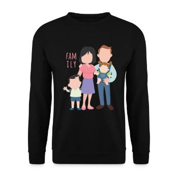 Familie - Unisex Pullover - Schwarz - Vorne - Alina (178cm) & Michal (187cm)