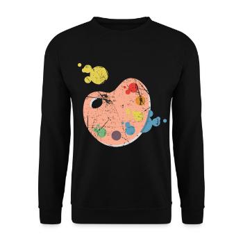 Kunst - Unisex Pullover - Schwarz - Vorne - Alina (178cm) & Michal (187cm)