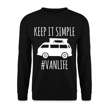 Van Life Camping Camping Freugeist Voyage - Sweat-shirt Unisexe - noir - Devant - Alina (178cm) & Michal (187cm)
