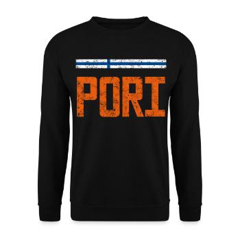 Pori - Sweat-shirt Unisexe - noir - Devant - Alina (178cm) & Michal (187cm)