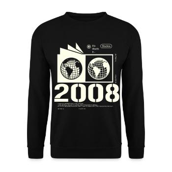 Vintage 2008 Retro Birthday Gift 2008 - Unisex Sweatshirt - black - Front - Alina (178cm) & Michal (187cm)