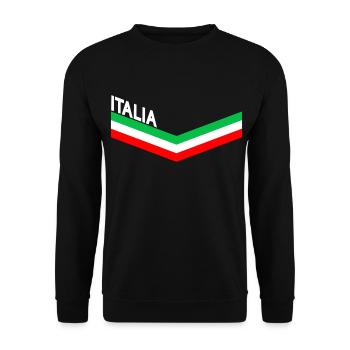 ITALIE DRAPEAU ITALIEN FOOTBALL 2021 VACANCES - Sweat-shirt Unisexe - noir - Devant - Alina (178cm) & Michal (187cm)
