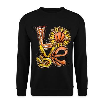 Love Basketball Player BBall - Sweat-shirt Unisexe - noir - Devant - Alina (178cm) & Michal (187cm)