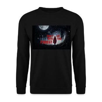 Don't go into the forest - Unisex Pullover - Schwarz - Vorne - Alina (178cm) & Michal (187cm)