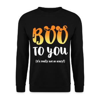 Boo to You Halloween Holiday - Unisex Sweatshirt - black - Front - Alina (178cm) & Michal (187cm)