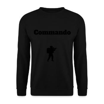 commando elite 2.0 - Unisex Sweatshirt - black - Front - Alina (178cm) & Michal (187cm)