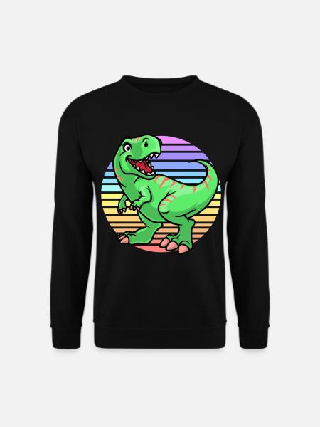 Dinosaurier Sonnenuntergang - Unisex Pullover - Schwarz