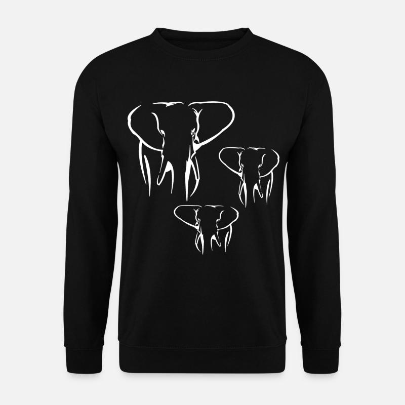 ELEFANTEN Elefant Design - Unisex Pullover - Schwarz