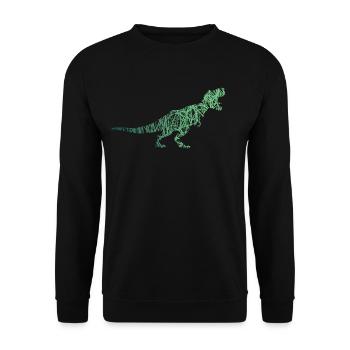 T-Rex Dino Kritzelei Farben Tyrannosaurus Rex - Unisex Pullover - Schwarz - Vorne - Alina (178cm) & Michal (187cm)