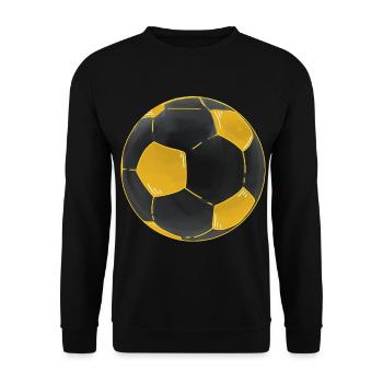 Football Black Gold Ball Sticker Footballer - Unisex Sweatshirt - black - Front - Alina (178cm) & Michal (187cm)