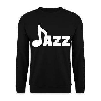 Jazz Musiknote Jazz Soul Blues Musik - Unisex Pullover - Schwarz - Vorne - Alina (178cm) & Michal (187cm)