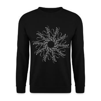 Johanna Name Namensmandala - Unisex Pullover - Schwarz - Vorne - Alina (178cm) & Michal (187cm)