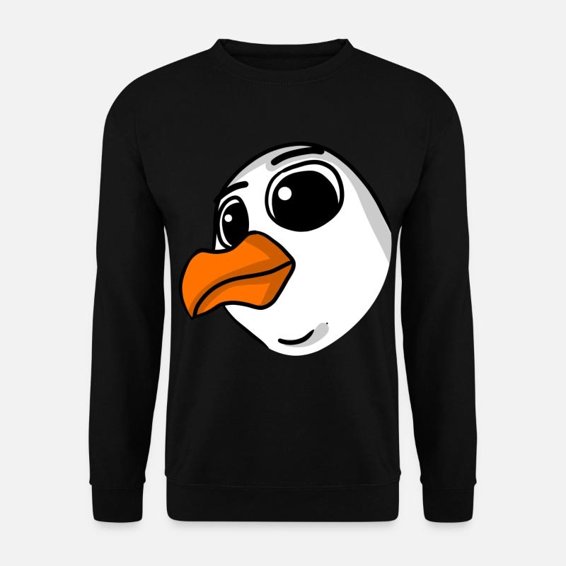 Möwe Kopf - Unisex Pullover - Schwarz